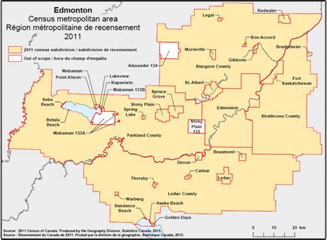 edmonton census metropolitan area map